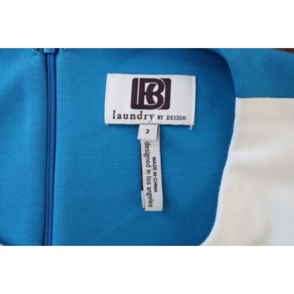 Laundry by Design Blue White Teal Dress - Picture 6 of 6